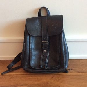Patricia Nash Italian leather black backpack